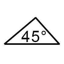 Einhängeplatte 45° gerade / Segment Dreieck